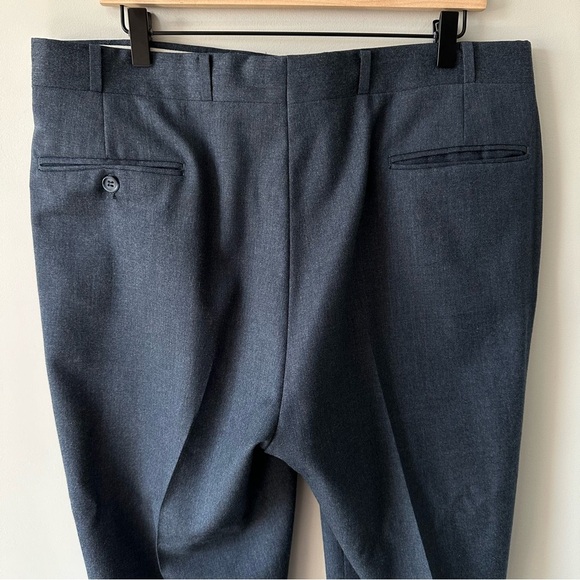 Vintage 70's? Jaymar Blue 100% Wool Dress Pants Trousers 38x30 - Picture 5 of 12